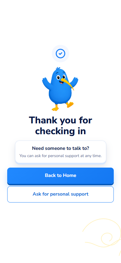 Wellbeing sent screen